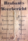 1c. Houten tekstbord: Brabants weerbericht